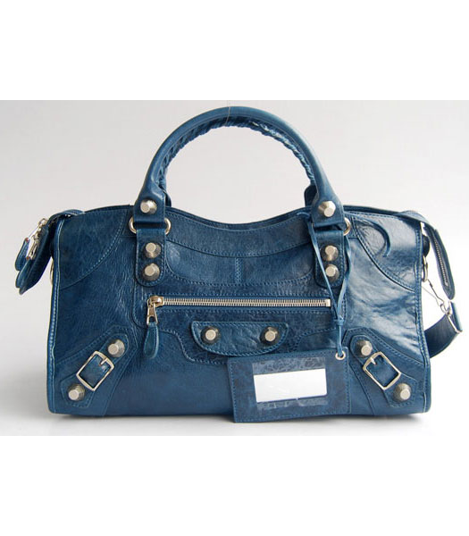 Balenciaga Giant City borsa oversize blu